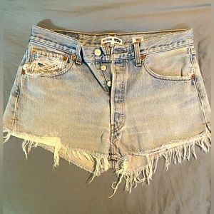 Levi’s Redone Distressed Denim Shorts